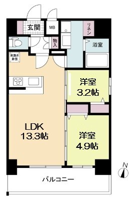 リヴェント福島野田の物件間取画像