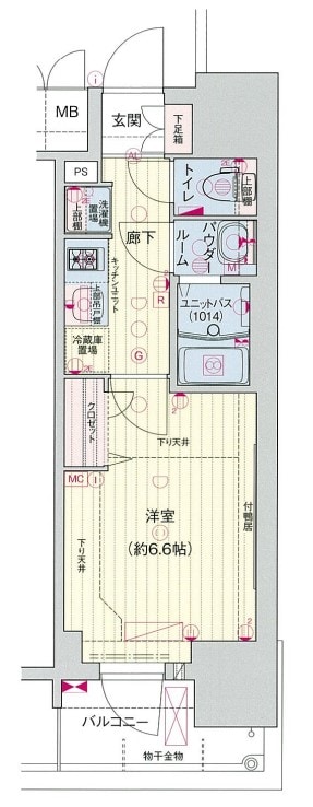 プレサンス四天王寺前夕陽ヶ丘アクティの物件間取画像