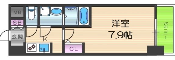 La Douceur西天満の物件間取画像