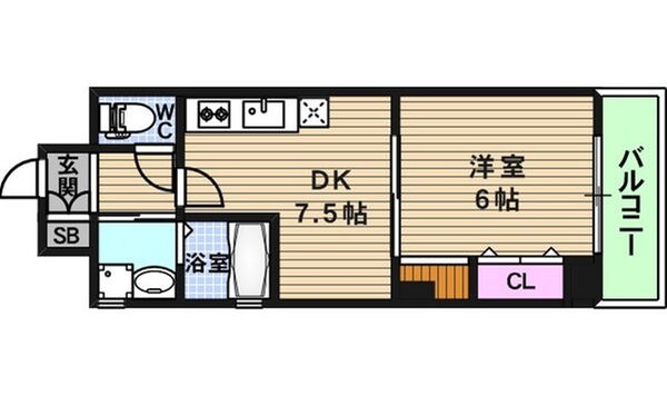 ジューム南船場の物件間取画像