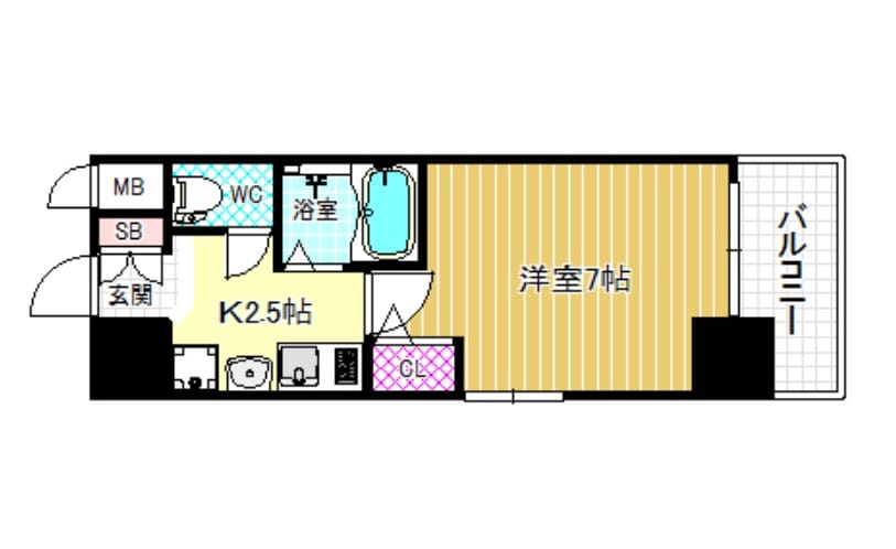 エスリード南森町駅前の物件間取画像