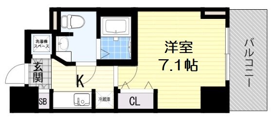 エスライズ御堂筋本町の物件間取画像