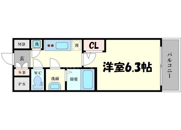 エスリード南堀江レジデンスの物件間取画像