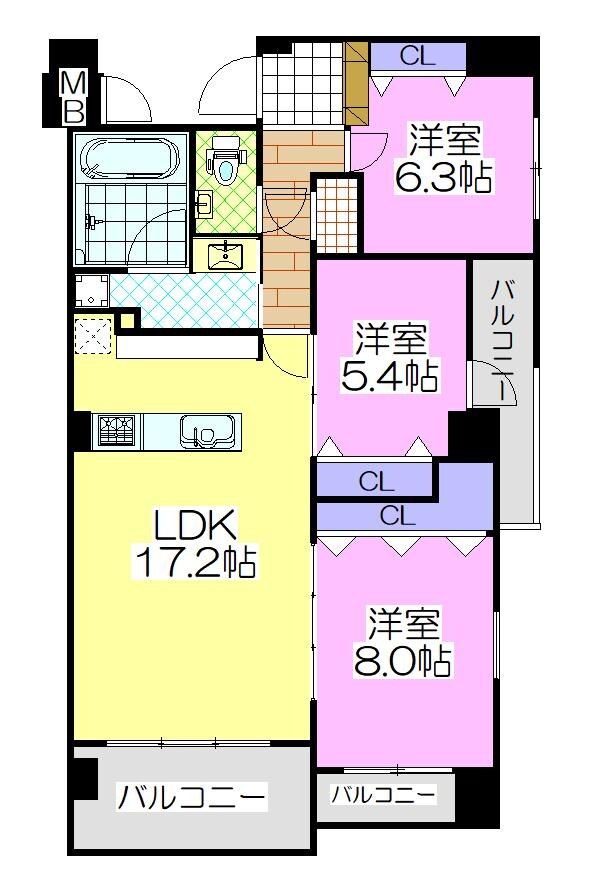 S.PROUD水前寺駅前の物件間取画像