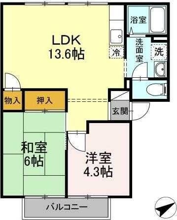 アゼリアパークハウス　Ａ棟の物件間取画像