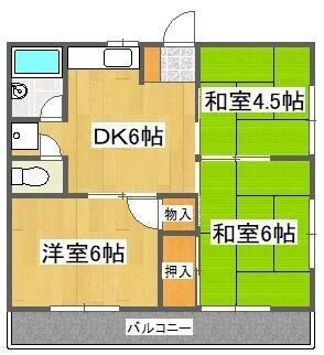 ハマダコーポ　１棟の物件間取画像