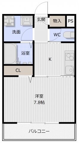 ピース・スクエア常三島の物件間取画像