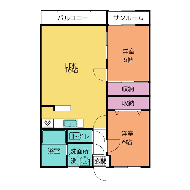 コスモス南の物件間取画像