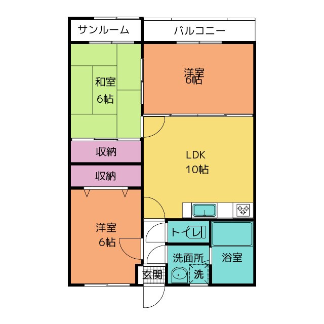 セレーヌ赤田の物件間取画像