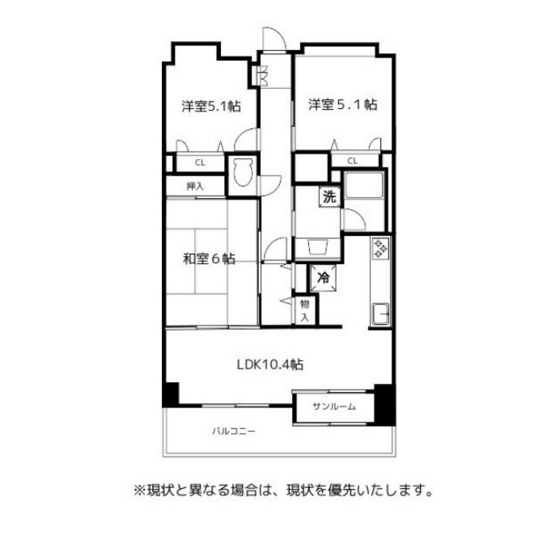 エグゼ富山の物件間取画像