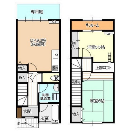 ファイン西荒屋Ａの物件間取画像