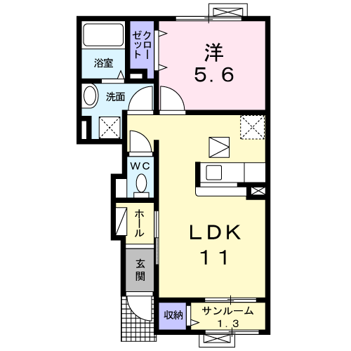 サニーテラスの物件間取画像