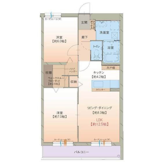 エスポワール藤の木の物件間取画像