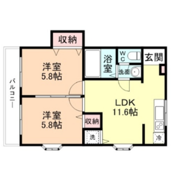 コンチネンタル安野屋の物件間取画像