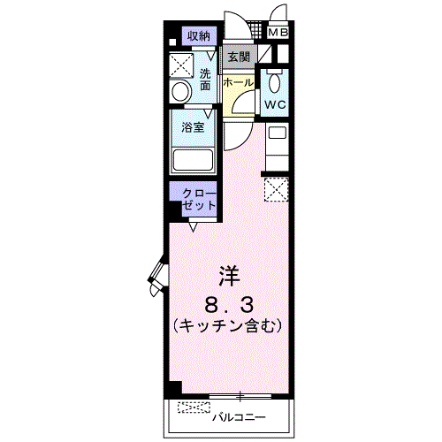 カーサプラシードＭの物件間取画像