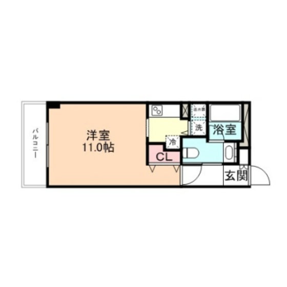 ファースト・レーベン新富町の物件間取画像