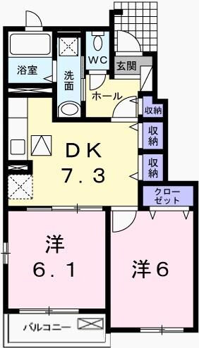 アンジュの物件間取画像