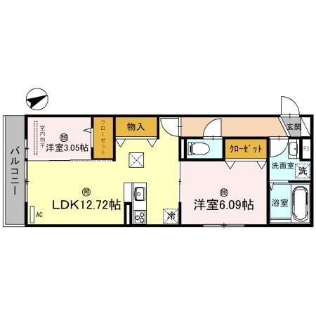 クレール林崎の物件間取画像