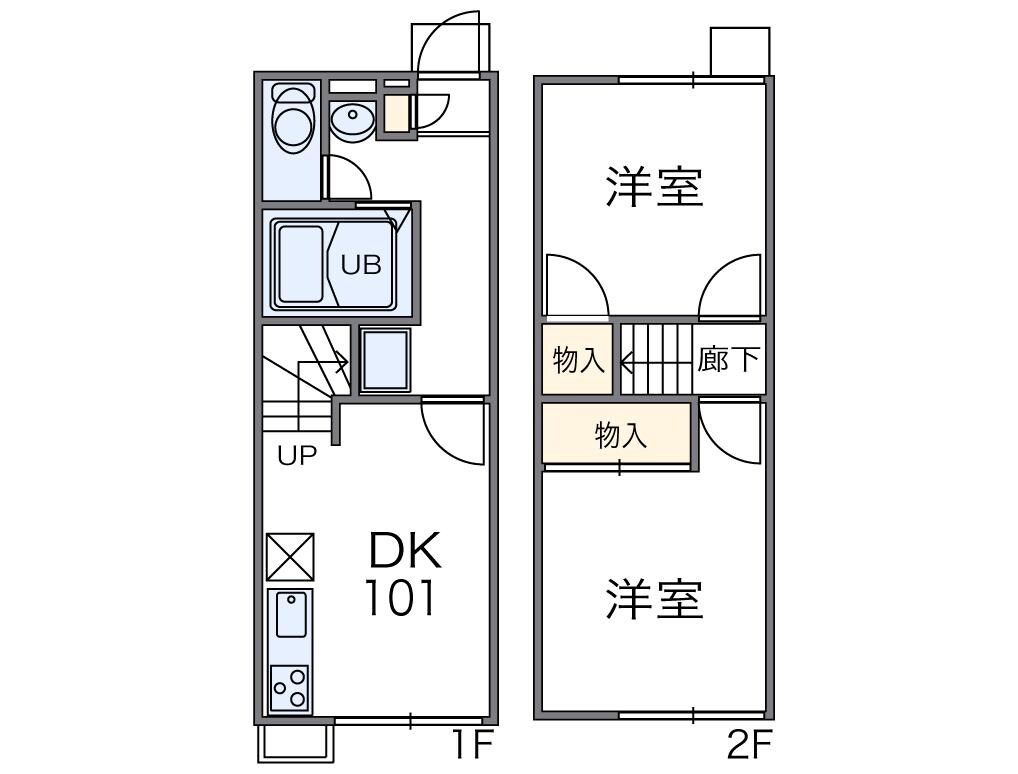 レオパレスリチェルの物件間取画像