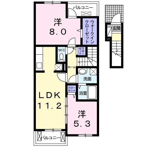 ソレイユ壱番館　Ｂの物件間取画像