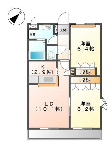 加古川駅 バス10分  坂元下車：停歩6分 2階の物件間取画像