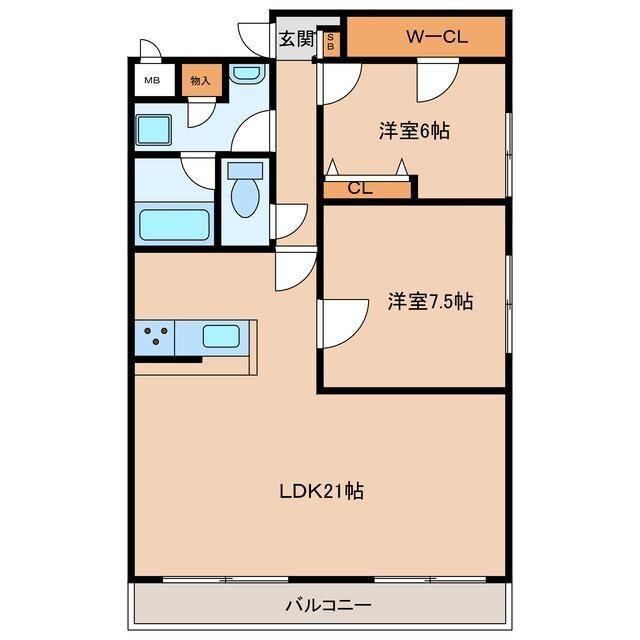 OA FLAT西延末の物件間取画像