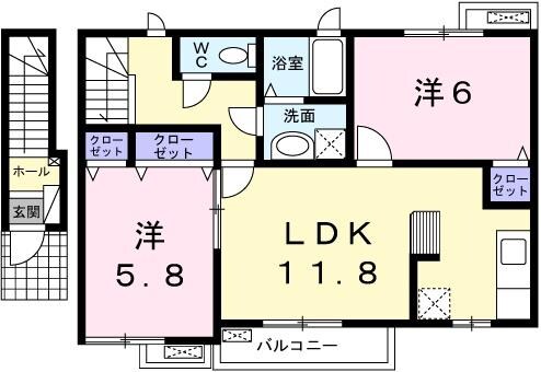 エレガントリヴの物件間取画像