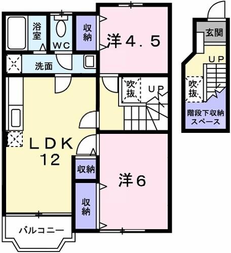 エレガント・中島の物件間取画像