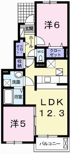 フェリア香呂Ｃの物件間取画像