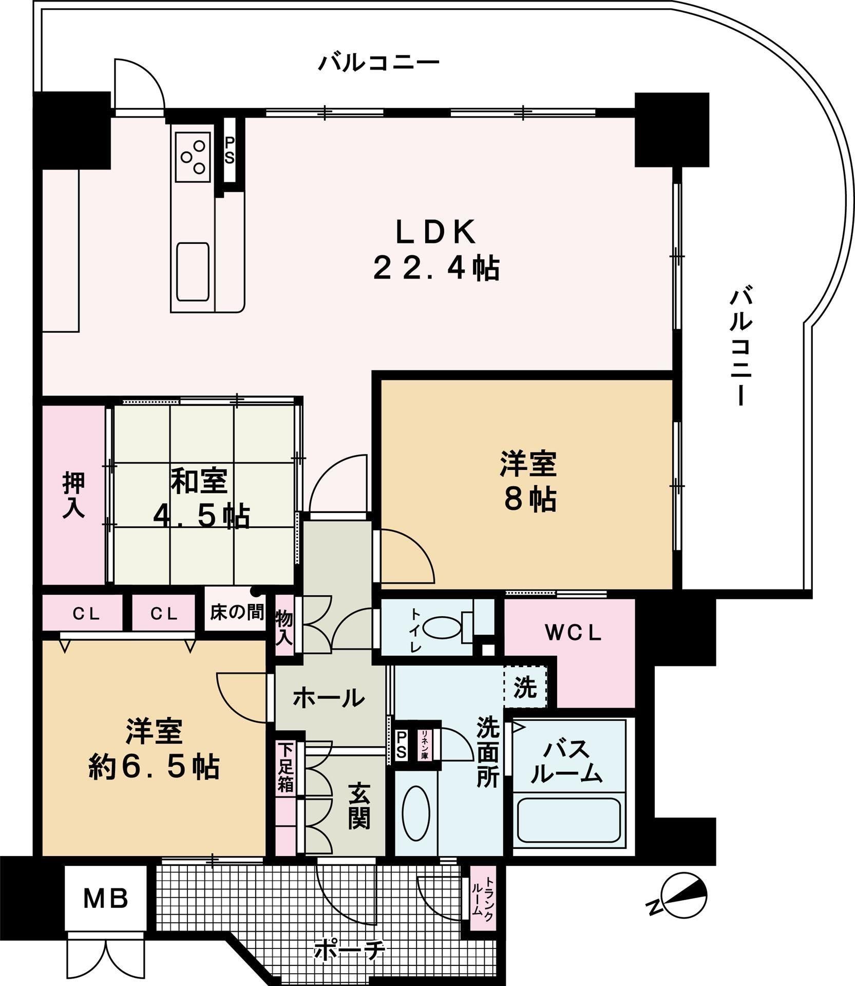 飾磨駅 徒歩10分 10階の物件間取画像