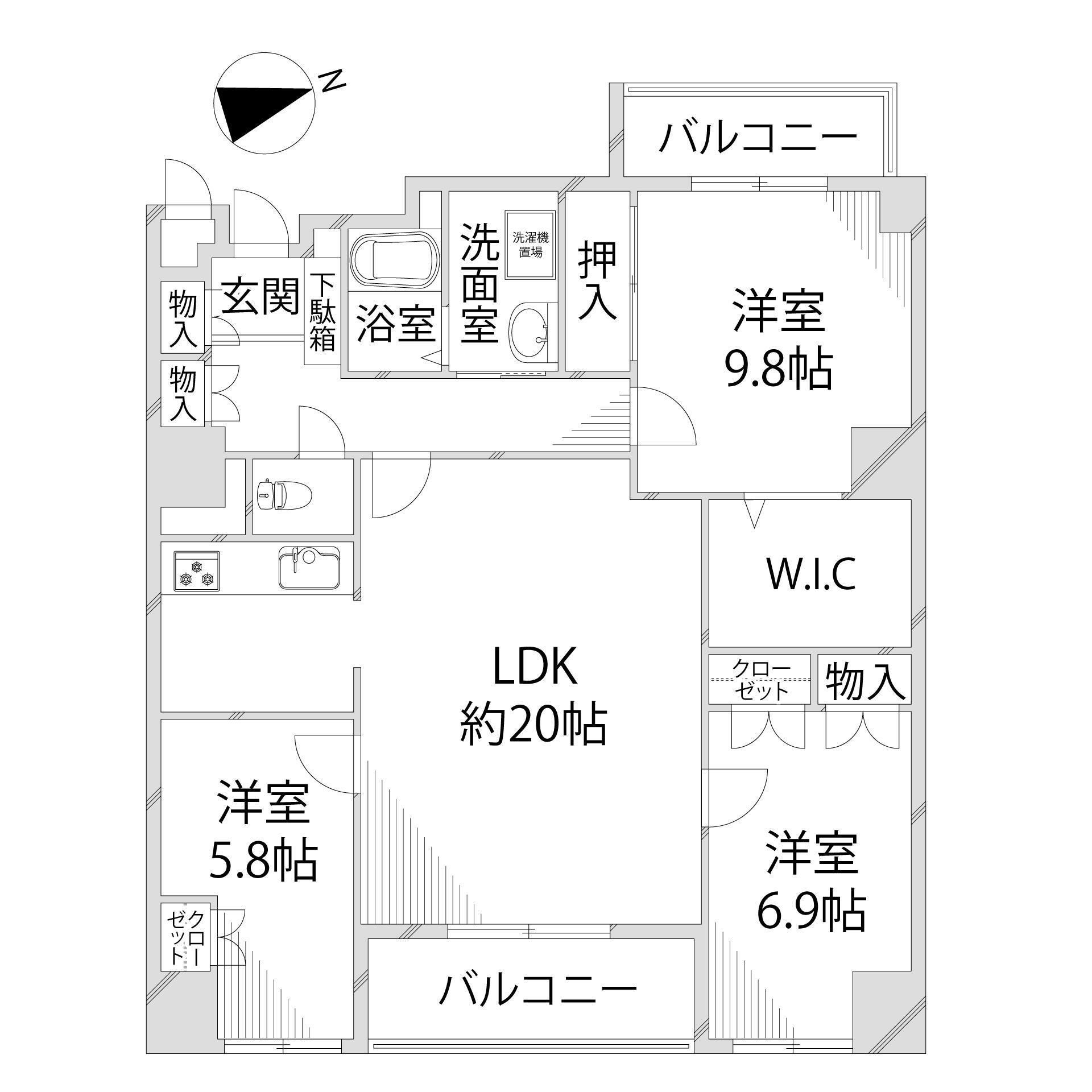 グランドヴュー島本の物件間取画像