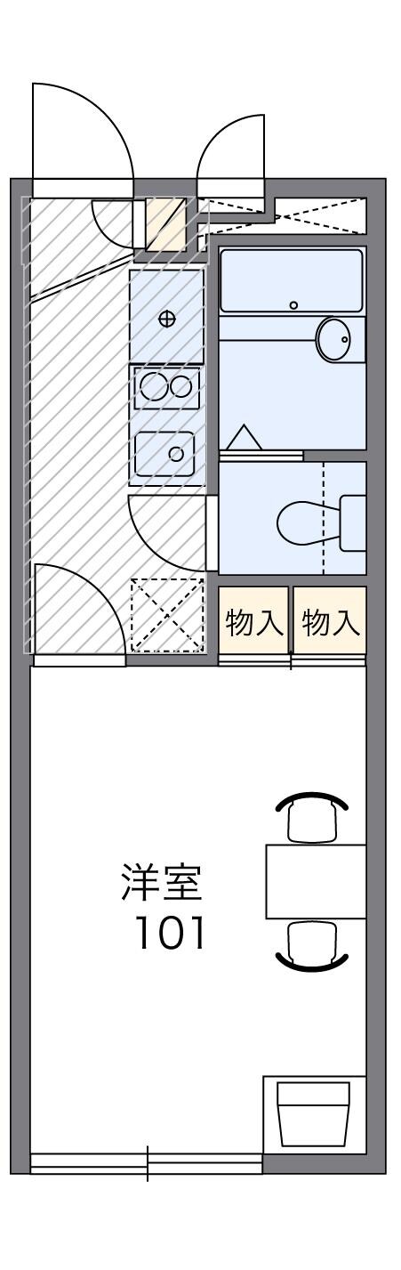 レオパレス神屋町の物件間取画像