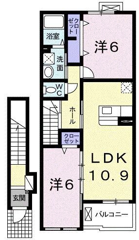 エスポワール山の街Iの物件間取画像