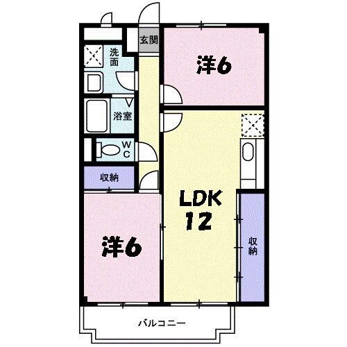 アシーネ三田天神の物件間取画像