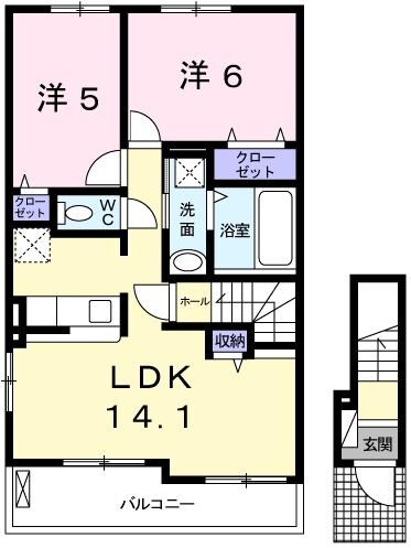 カーサ　アルベロの物件間取画像