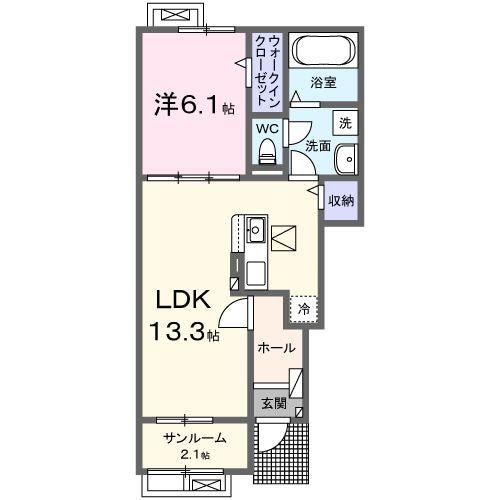 メゾングレーヌ東出Ａの物件間取画像