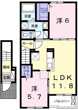 ラ・ポールIIの物件間取画像