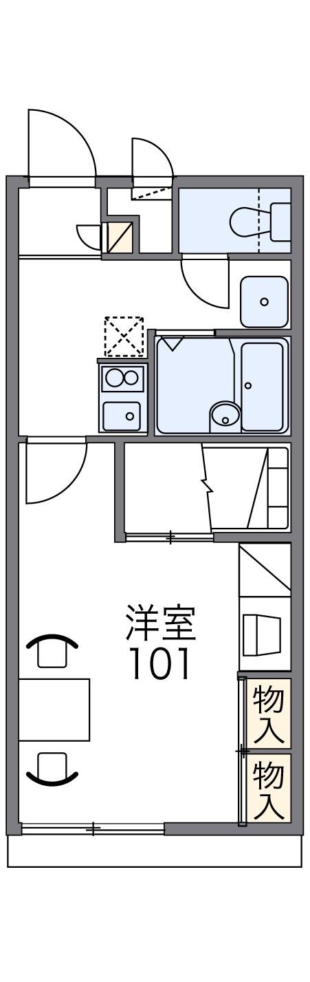 レオパレスＷＥＳＴ　１８の物件間取画像