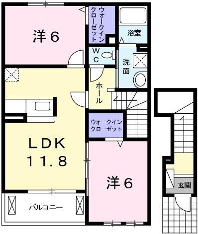 メゾン　ラ　ピニヨンＤの物件間取画像