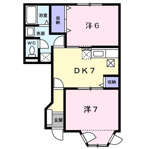 エーデル緑ヶ丘Ｂの物件間取画像