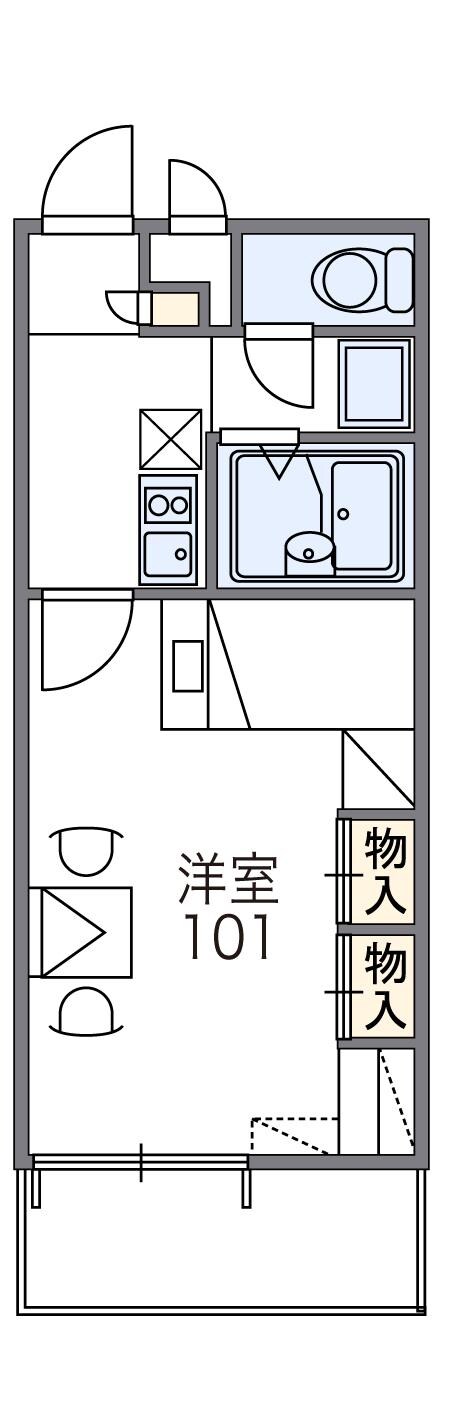 レオパレス六甲北の物件間取画像