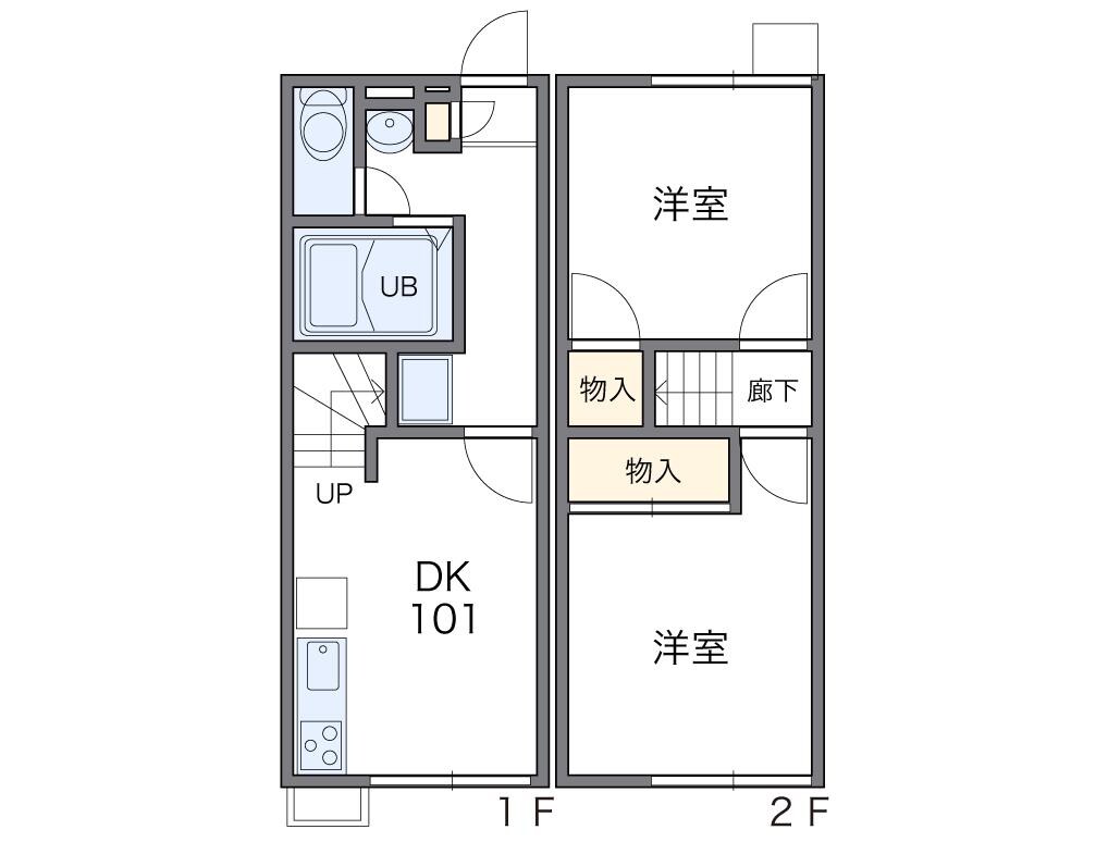 レオパレスＭの物件間取画像
