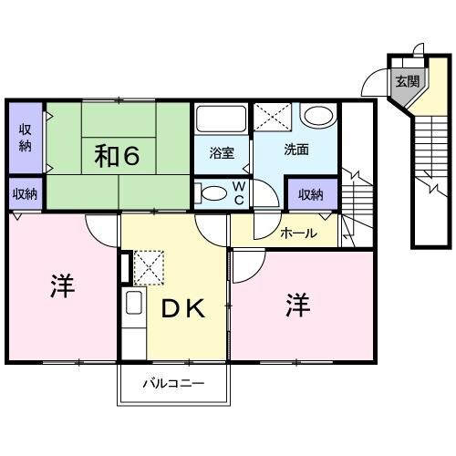 ラフィーネ２番館の物件間取画像