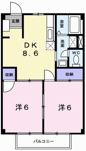 パレス上大野の物件間取画像