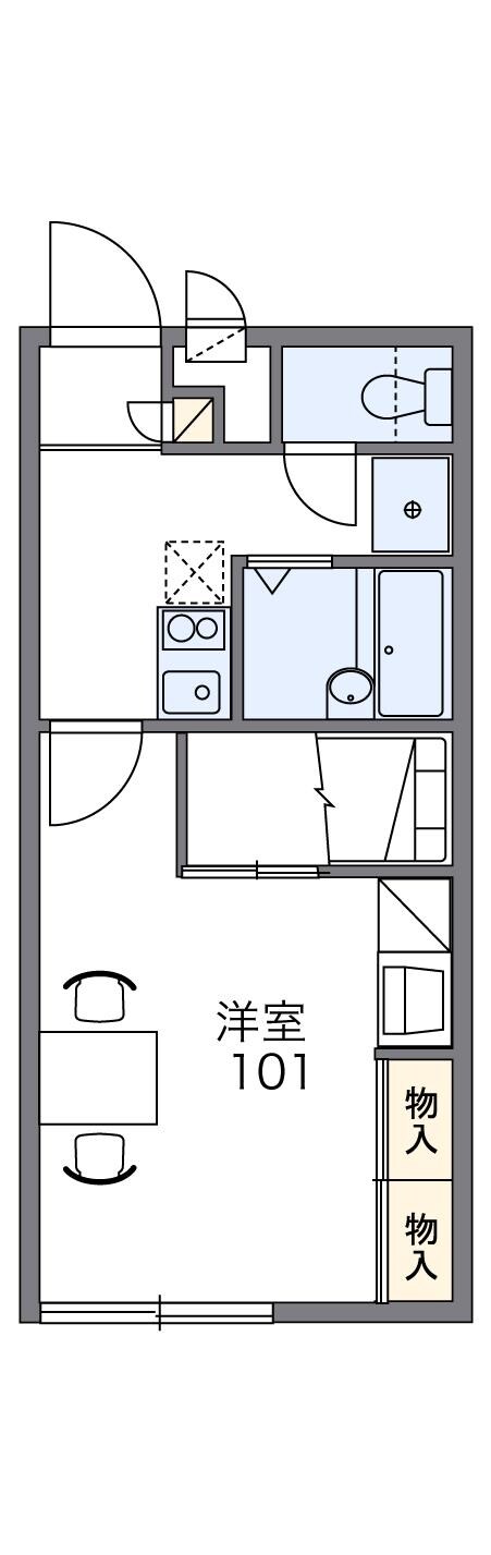 レオパレススマイル　８の物件間取画像