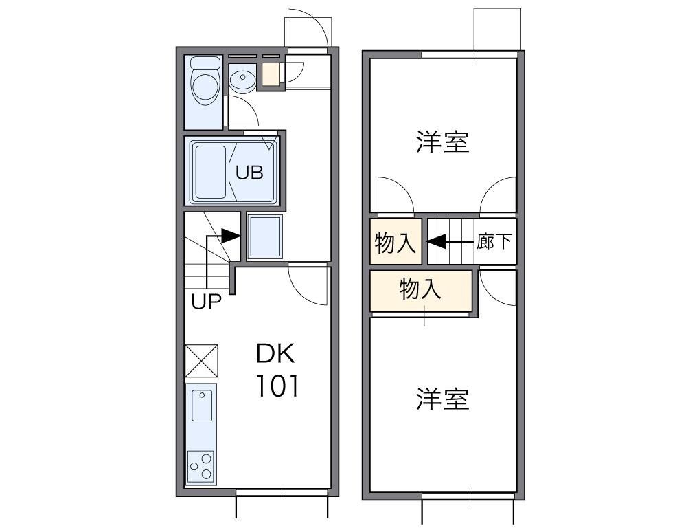 レオパレス１１８IIの物件間取画像