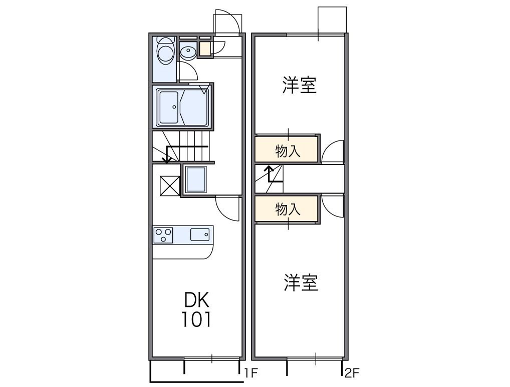 レオパレスセラフIの物件間取画像