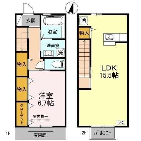 Ｄ－ｒｏｏｍ秋吉の物件間取画像