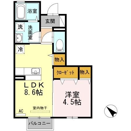 D-room下堀の物件間取画像