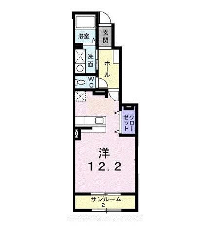 ヴァンクールの物件間取画像